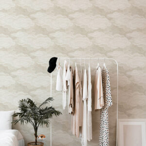 Vision Pearl Stipple Clouds Wallpaper