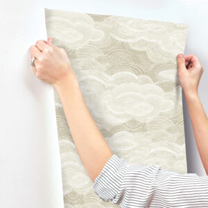 Vision Pearl Stipple Clouds Wallpaper
