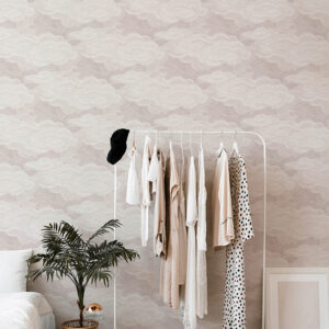 Vision Lavender Stipple Clouds Wallpaper