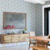 0091487 burton pewter modern ogee wallpaper