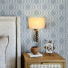 0091488 burton pewter modern ogee wallpaper