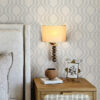 0091500 burton silver modern ogee wallpaper