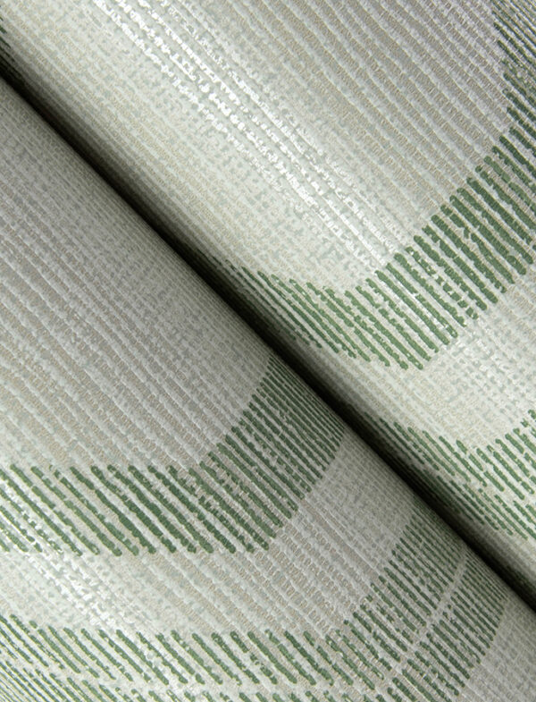 0091502 burton green modern ogee wallpaper