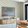 0091503 burton green modern ogee wallpaper