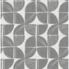 0091521 baxter charcoal semicircle mosaic wallpaper