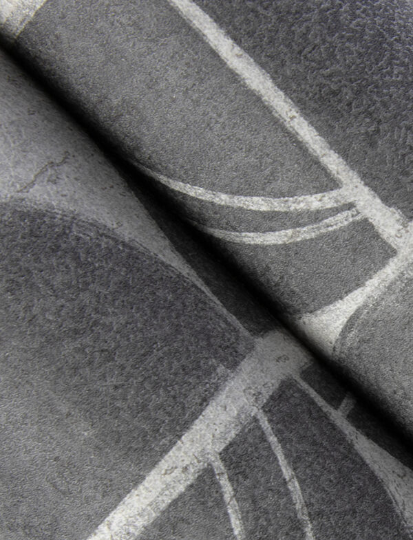 0091522 baxter charcoal semicircle mosaic wallpaper