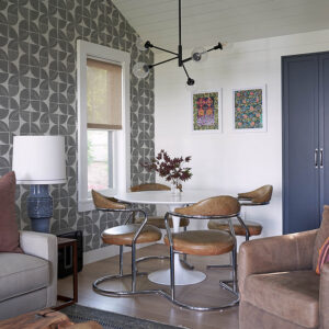 Baxter Charcoal Semicircle Mosaic Wallpaper