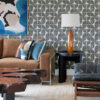0091524 baxter charcoal semicircle mosaic wallpaper