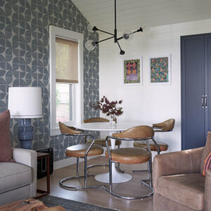 Baxter Denim Semicircle Mosaic Wallpaper