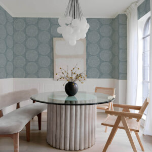 Salma Denim Medallion Wallpaper