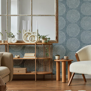 Salma Denim Medallion Wallpaper
