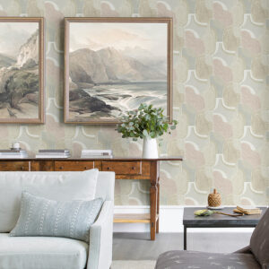 Hollace Mauve Geometric Wallpaper