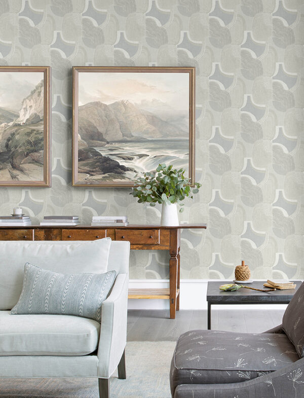 0091608 hollace sky blue geometric wallpaper