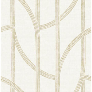 0091637 harlow gold curved contours wallpaper
