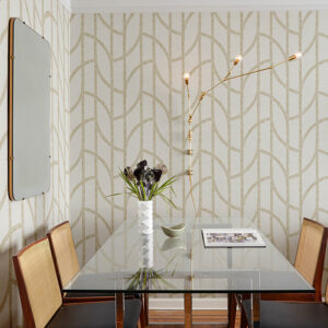 Harlow Gold Curved Contours Wallpaper