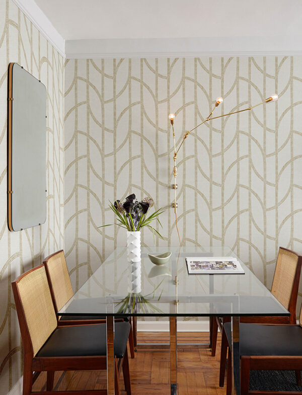 0091640 harlow gold curved contours wallpaper