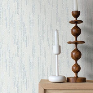 Baris Aqua Stipple Stripe Wallpaper