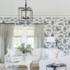 0091723 fulton blue shapes wallpaper