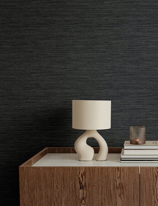 0091747 sheehan black faux grasscloth wallpaper