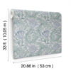 0091919 anemone blue floral trail wallpaper