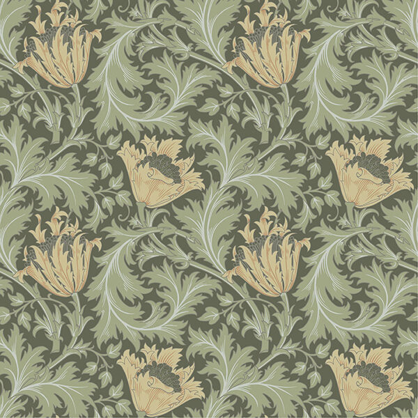 0091922 anemone moss floral trail wallpaper