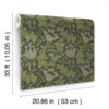 0091927 anemone dark green floral trail wallpaper