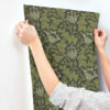 0091929 anemone dark green floral trail wallpaper