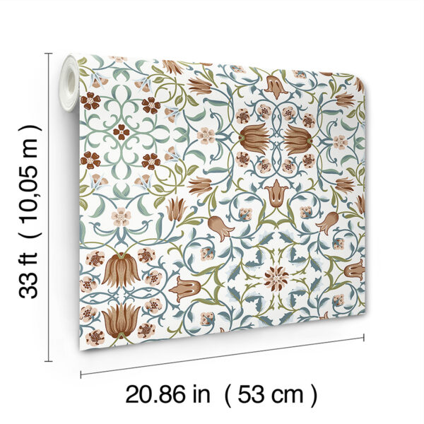 0091936 no 1 holland park red floral wallpaper