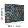 0091948 no 1 holland park dark blue floral wallpaper