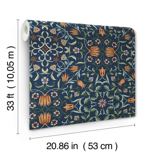 0091948 no 1 holland park dark blue floral wallpaper