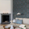 0091949 no 1 holland park dark blue floral wallpaper