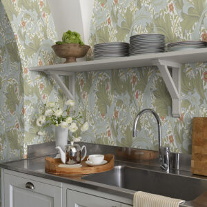 Granville Olive Leafy Vine Wallpaper