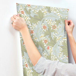 Granville Olive Leafy Vine Wallpaper