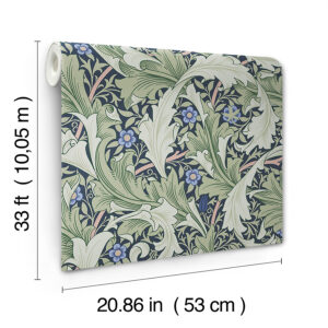 Granville Green Leafy Vine Wallpaper