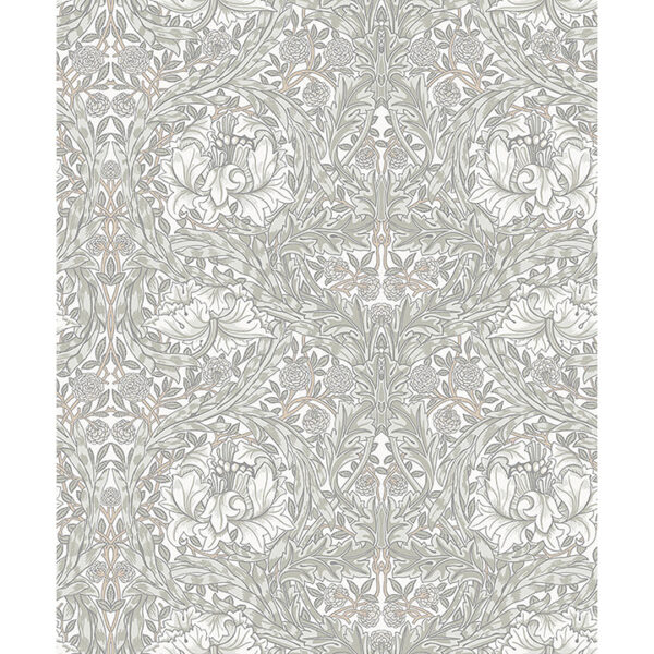 0091997 african marigold white floral wallpaper