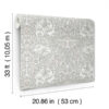0091998 african marigold white floral wallpaper