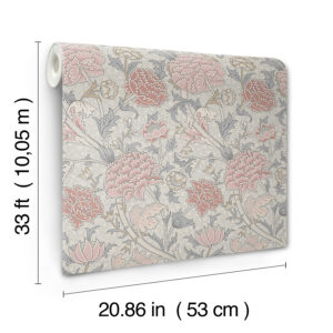 Cray Pink Floral Trail Wallpaper