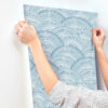 0093133 encircle indigo geometric wallpaper