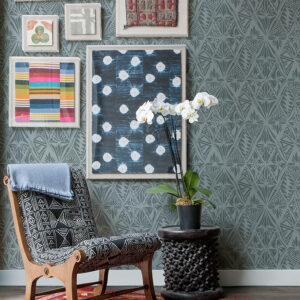 Urbane Denim Diamonds Wallpaper