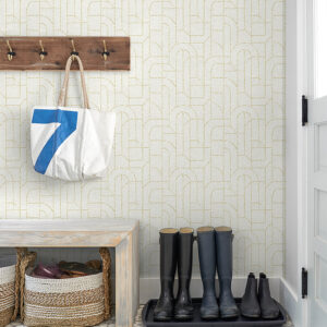 Integrity Yellow Arched Outlines Wallpaper