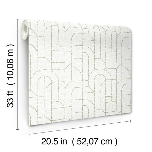 0093269 integrity light green arched outlines wallpaper