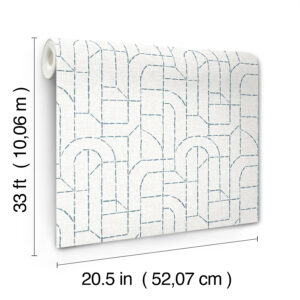 Integrity Blue Arched Outlines Wallpaper
