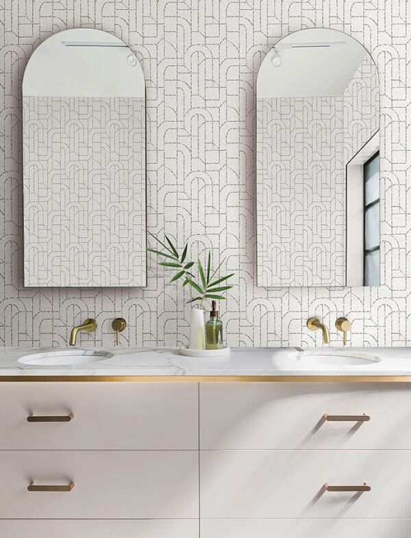0093292 integrity grey arched outlines wallpaper