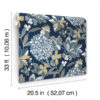 0093325 valdivian indigo floral wallpaper
