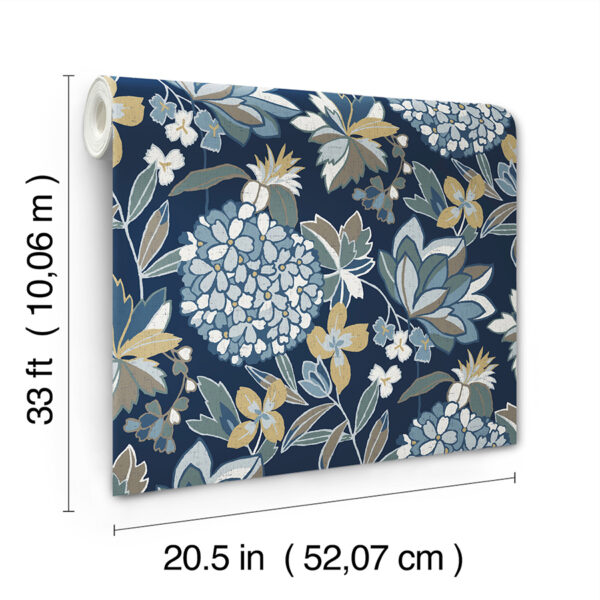 0093325 valdivian indigo floral wallpaper