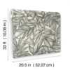 0093332 rhythmic charcoal leaf wallpaper