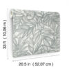 0093367 rhythmic grey leaf wallpaper
