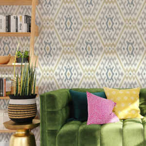 Solola Chartreuse Ikat Wallpaper