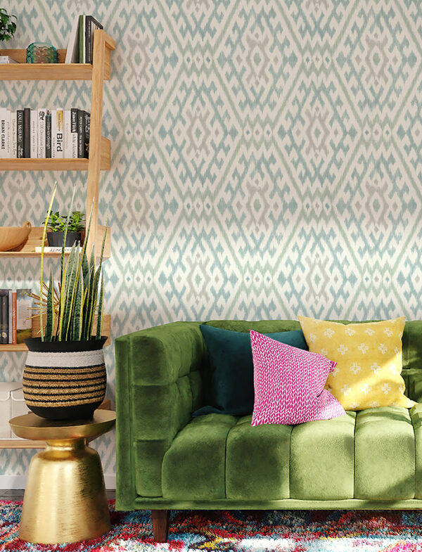 0093384 solola aqua ikat wallpaper