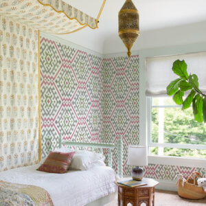 Solola Fuchsia Ikat Wallpaper